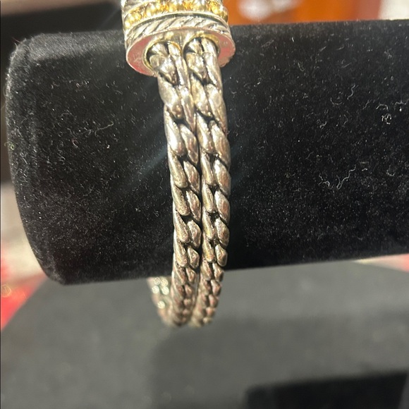 Intricate Silver and Gold Women's Bracelet - Picture 2 of 4